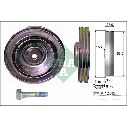 544 0087 20 - Belt Pulley Set, crankshaft 