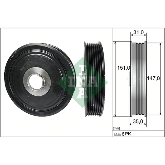 544 0110 10 - Belt Pulley, crankshaft 