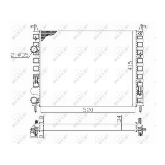 58656 - Radiator, engine cooling 