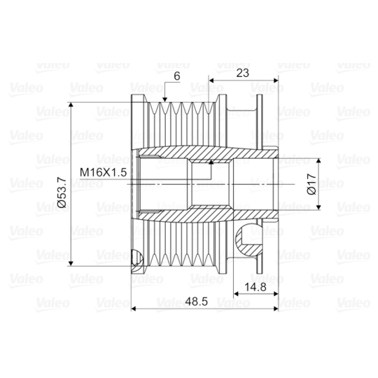 588132 - Alternator Freewheel Clutch 