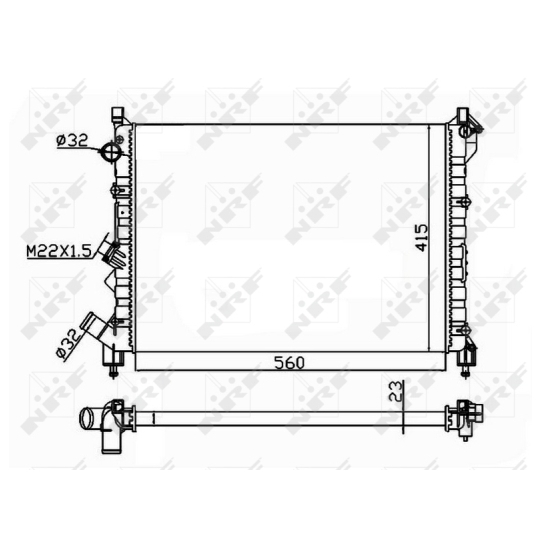 58943A - Radiator, engine cooling 