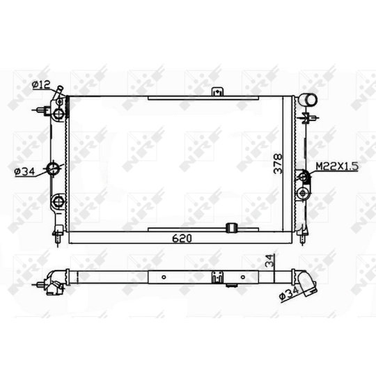 58973A - Radiator, engine cooling 