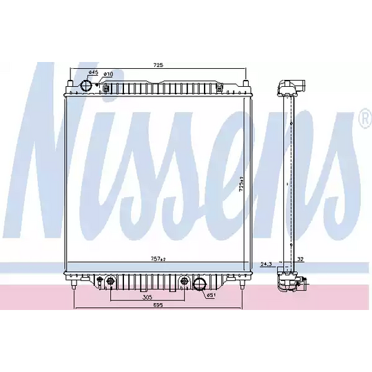 606157 - Radiator, engine cooling 