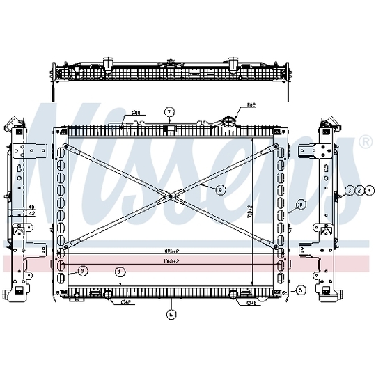 606496 - Radiator, engine cooling 