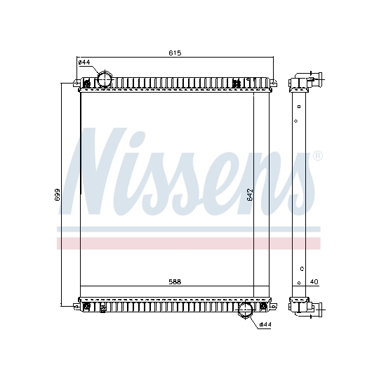 61967 - Radiator, engine cooling 