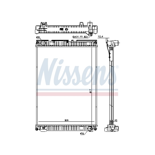 628763 - Radiator, engine cooling 