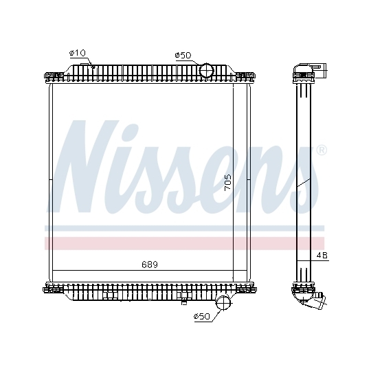 654760 - Radiator, engine cooling 