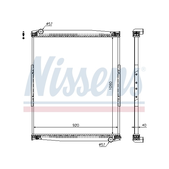 67258 - Radiator, engine cooling 