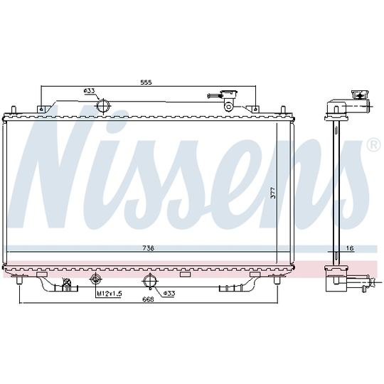 68542 - Radiator, engine cooling 