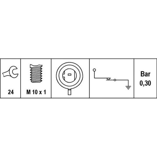 6ZL 003 259-231 - Oil Pressure Switch 