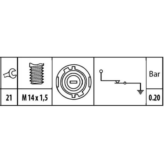 6ZL 003 259-251 - Oil Pressure Switch 