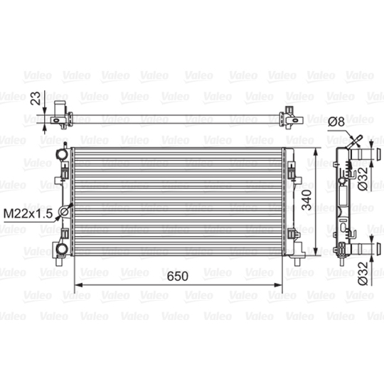 701522 - Radiator, engine cooling 