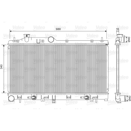 701554 - Radiator, engine cooling 