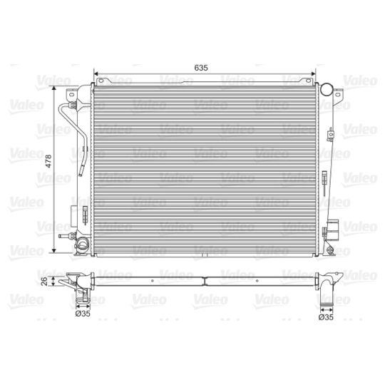 701600 - Radiator, engine cooling 