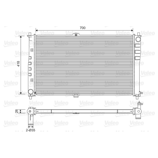 701602 - Radiator, engine cooling 