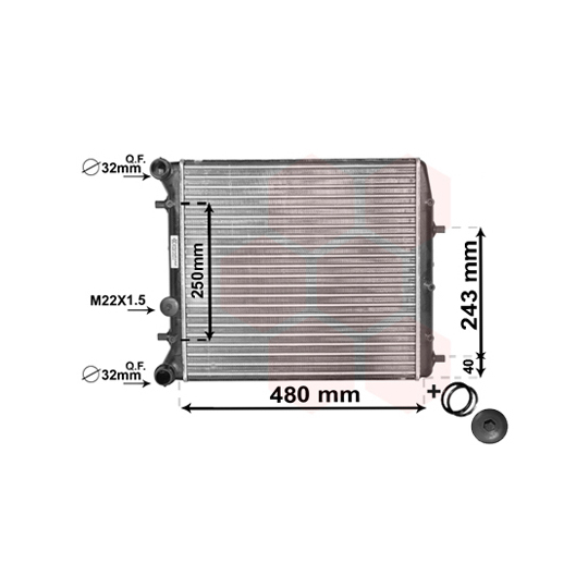 76002005 - Radiaator, mootorijahutus 