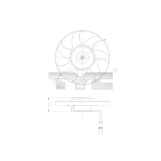 837-0025 - Tuuletin, moottorin jäähdytys 