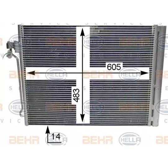 8FC 351 303-634 - Condenser, air conditioning 