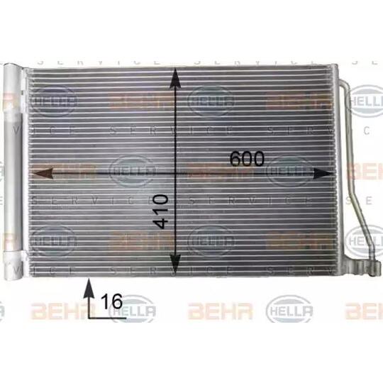 8FC 351 343-201 - Condenser, air conditioning 