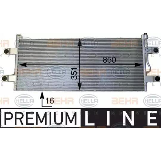 8FC 351 343-221 - Kondensor, klimatanläggning 