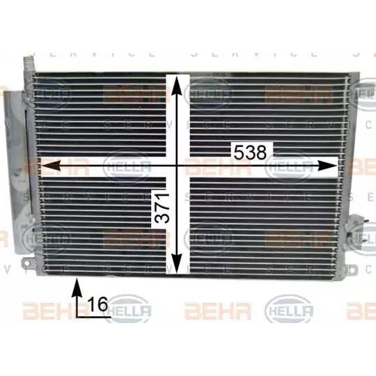 8FC 351 343-284 - Condenser, air conditioning 