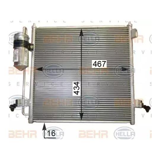 8FC 351 343-581 - Condenser, air conditioning 