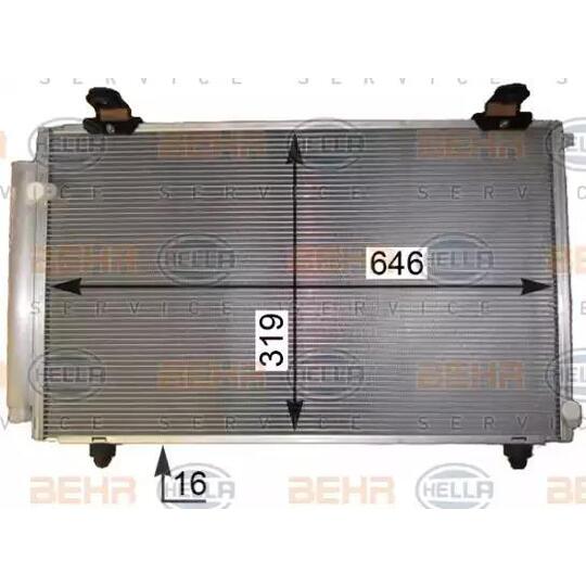 8FC 351 343-601 - Condenser, air conditioning 