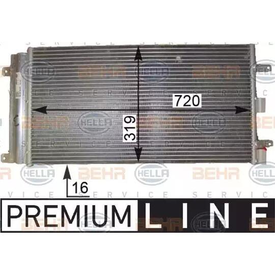 8FC 351 343-751 - Condenser, air conditioning 