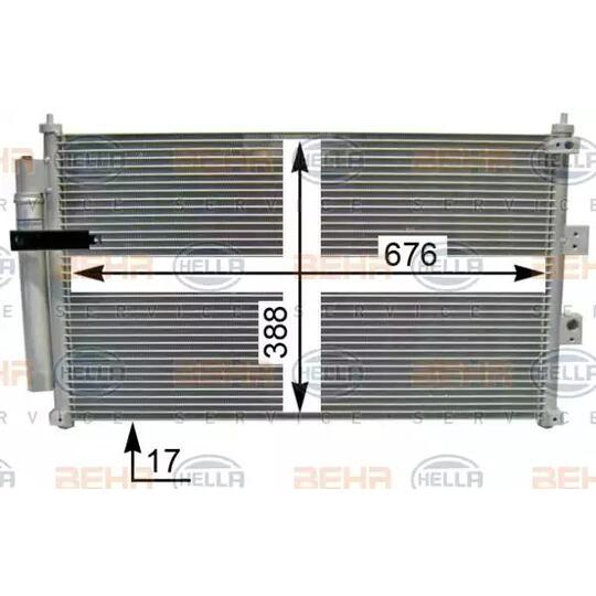 8FC 351 344-094 - Condenser, air conditioning 