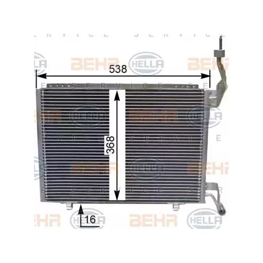 8FC 351 344-231 - Condenser, air conditioning 