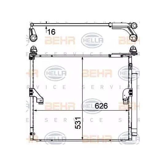 8FC 351 344-574 - Condenser, air conditioning 