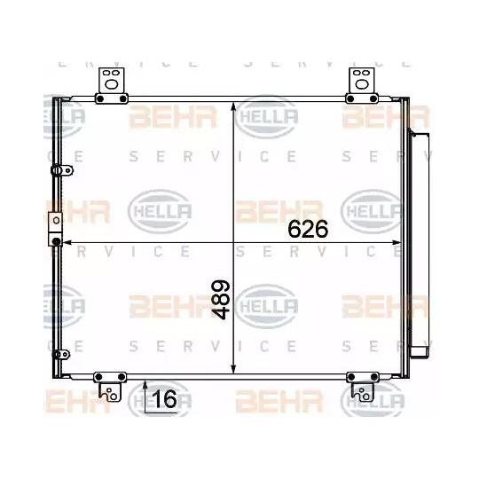 8FC 351 344-614 - Condenser, air conditioning 