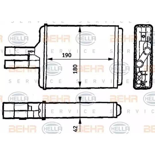 8FH 351 313-144 - Heat Exchanger, interior heating 