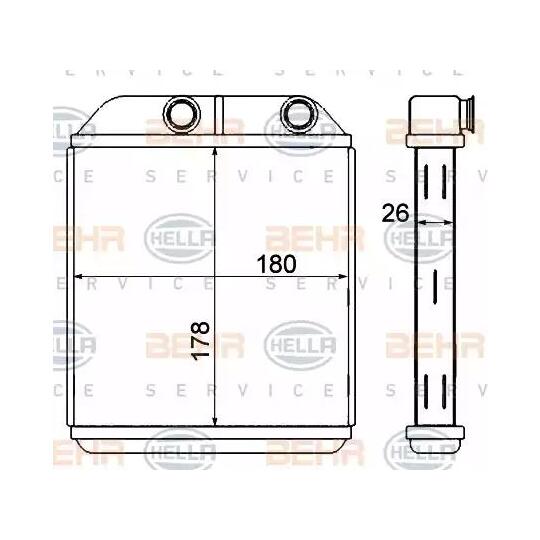 8FH 351 333-154 - Heat Exchanger, interior heating 