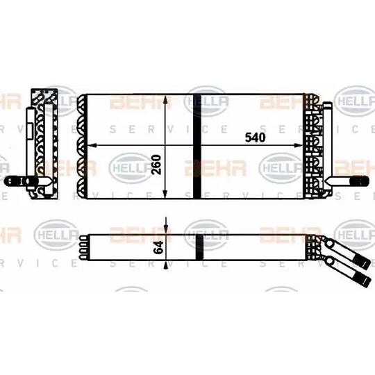 8FH 351 394-001 - Heat Exchanger, interior heating 