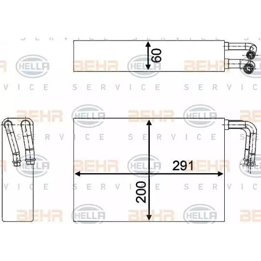 8FV 351 330-641 - Evaporator, air conditioning 