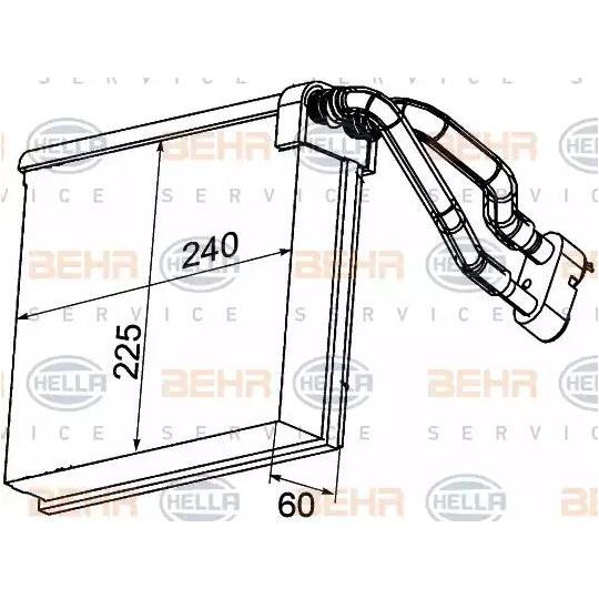 8FV 351 330-721 - Evaporator, air conditioning 