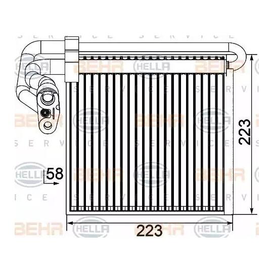 8FV 351 330-751 - Evaporator, air conditioning 