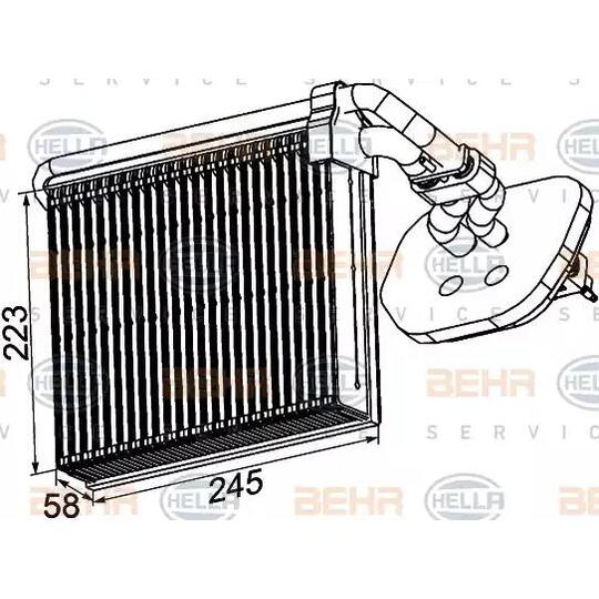 8FV 351 331-021 - Evaporator, air conditioning 