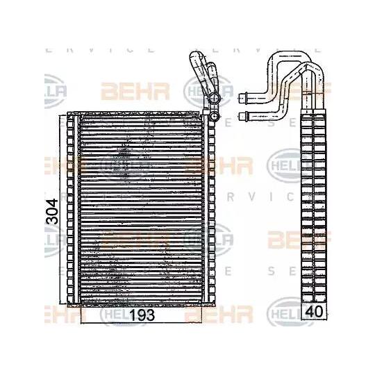 8FV 351 331-291 - Evaporator, air conditioning 