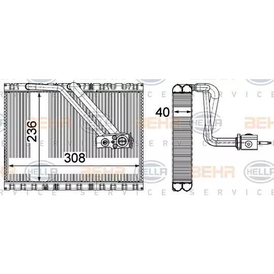 8FV 351 331-531 - Evaporator, air conditioning 