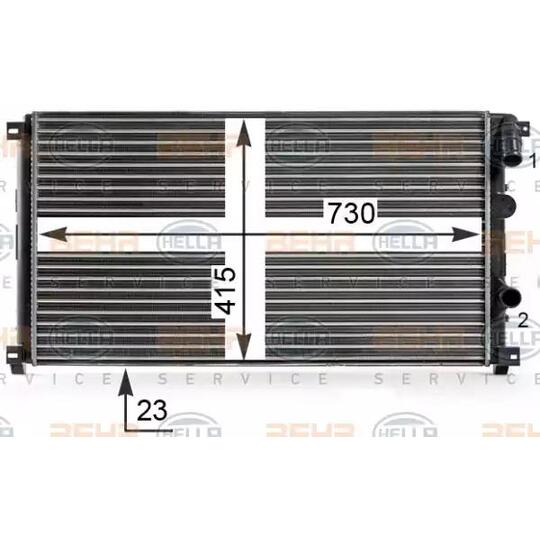8MK 376 700-314 - Radiator, engine cooling 