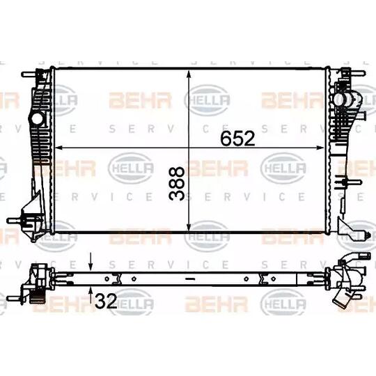 8MK 376 700-421 - Radiator, engine cooling 