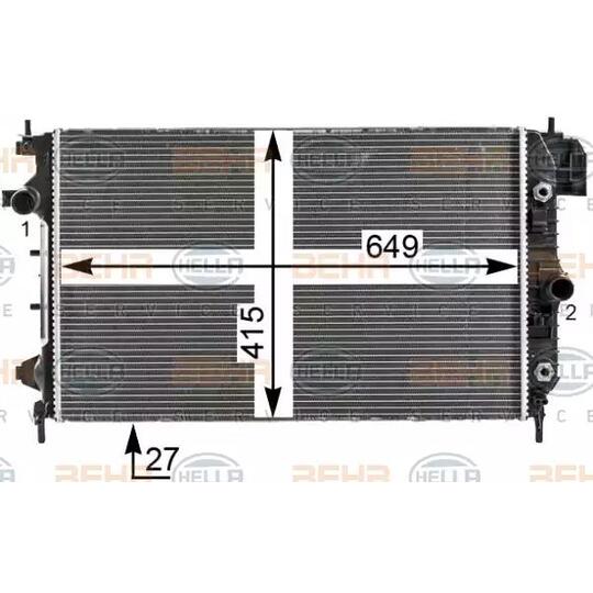 8MK 376 700-451 - Radiator, engine cooling 