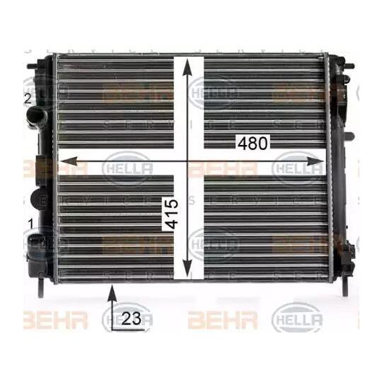 8MK 376 700-581 - Radiator, engine cooling 