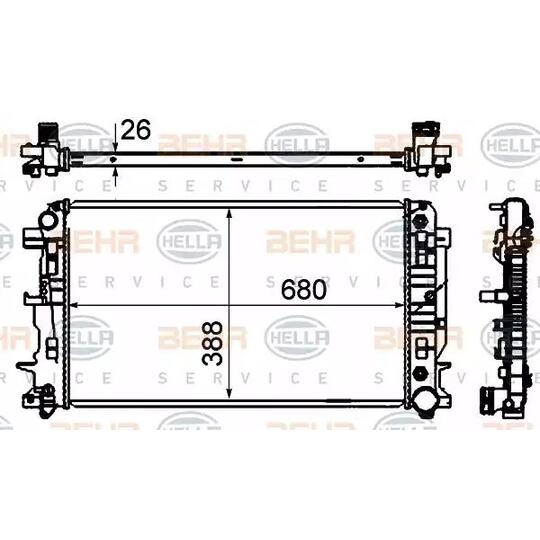 8MK 376 701-014 - Radiator, engine cooling 