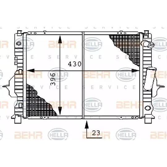 8MK 376 706-474 - Radiaator, mootorijahutus 