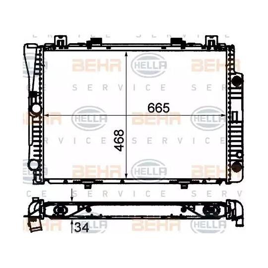 8MK 376 712-204 - Radiator, engine cooling 