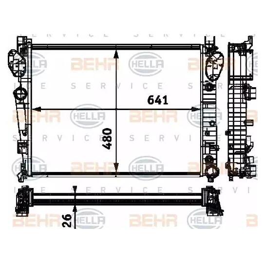 8MK 376 712-594 - Radiaator, mootorijahutus 