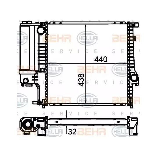 8MK 376 713-124 - Radiator, engine cooling 